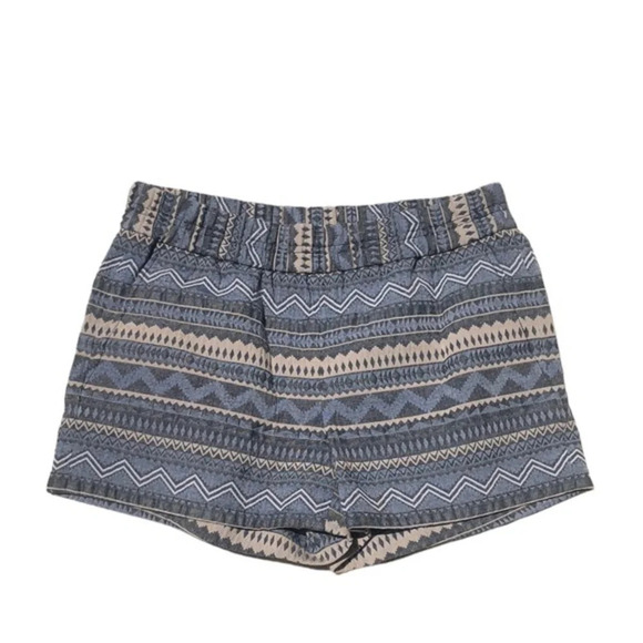 J.Crew Womens Geometric Aztec Print Elastic Waist Pull-On Shorts Gray Size 2 - Picture 1 of 11